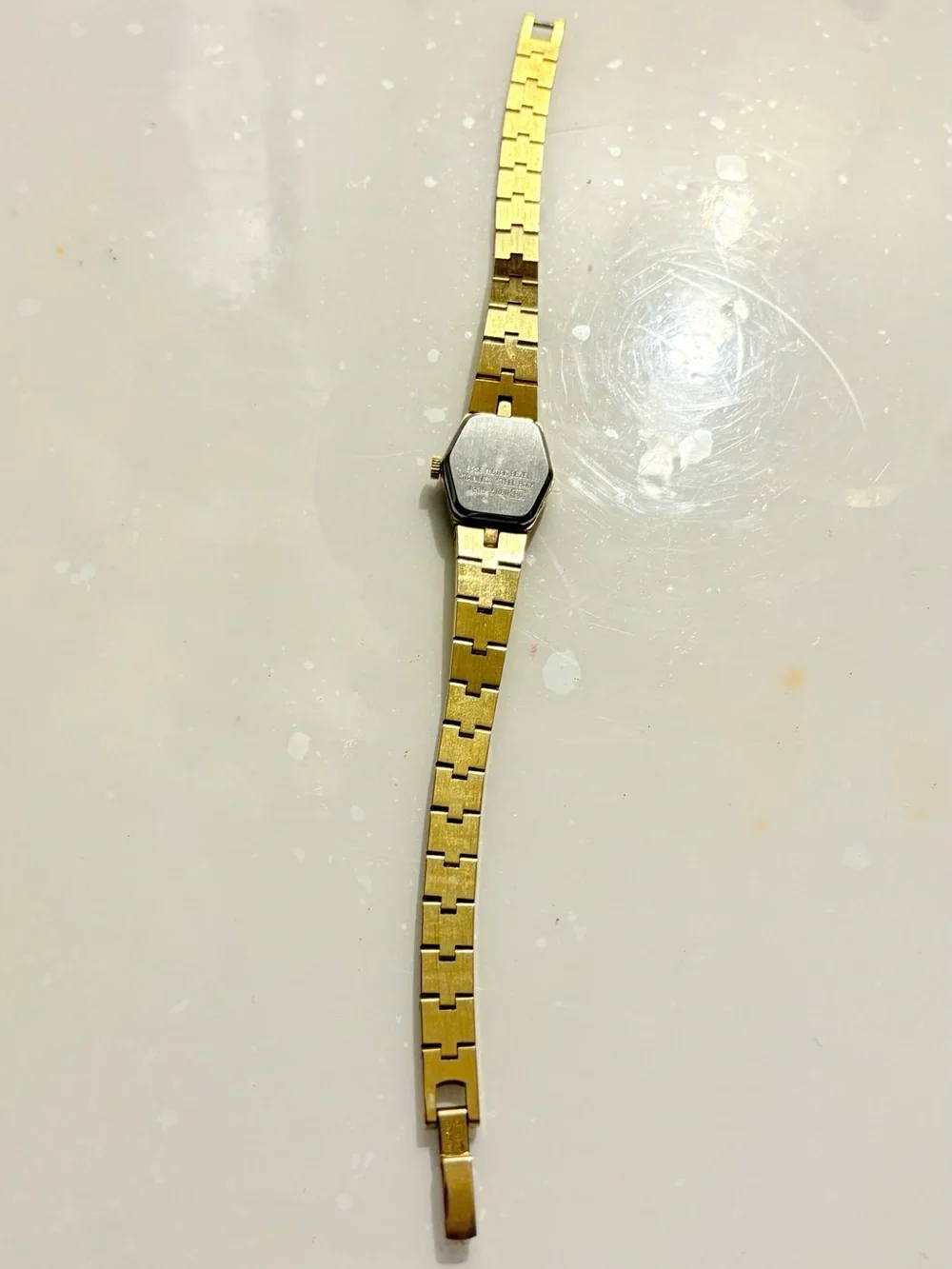 Lorus V235-5080 Quartz Analog Women's Gold Tone Hexagon Bracelet Watch